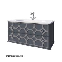 Тумба под раковину Caprigo Caprice 100 1002х448 мм (2 ящика) 25114 L810/silver графит/серебро