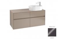 Тумба под раковину Villeroy & Boch Collaro 1200х500 мм C05900FP серый глянцевый