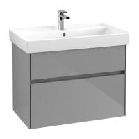 Тумба под раковину Villeroy & Boch Collaro 754х444 мм C01000FP серый глянцевый