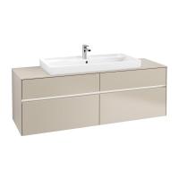 Тумба под раковину Villeroy & Boch Collaro 1600х500 мм с подсветкой C031L0VK мягкий серый