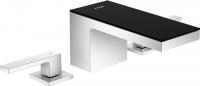 Смеситель для раковины Axor MyEdition на 3 отверстия 47050600 хром/чёрное стекло