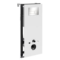 Инсталляция для унитаза WasserKraft Abens 20TLT.010.ME.WH.BN04 белое стекло/никель