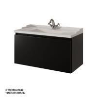 Тумба под раковину Caprigo Ponza-A 80 790х469 мм гладкий фасад 13512 F В042 чёрный алюминий