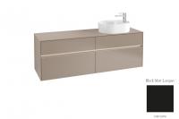 Тумба под раковину Villeroy & Boch Collaro 1600х500 мм с подсветкой C067L0PD чёрный матовый