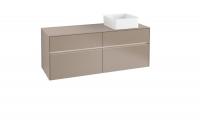 Тумба под раковину Villeroy & Boch Collaro 1400х500 мм с подсветкой C047L0VG трюфель серый