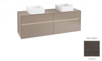 Тумба под раковину Villeroy & Boch Collaro 1600х500 мм с подсветкой C052L0FQ дуб графитовый