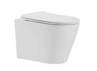 Унитаз подвесной с крышкой-сиденьем Prato Рим безободковый (торнадо) PR-2380A белый