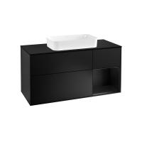 Тумба под раковину Villeroy & Boch Finion 1200х501 мм F712PDPD чёрный матовый/чёрный матовый